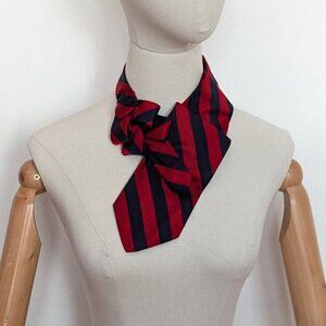 NWT Ogsplosh Women's Striped Ascot Scarf Size Short Navy Red Stripes